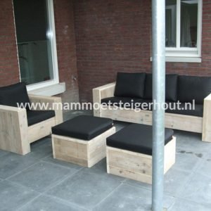 Steigerhout Loungeset Trapani